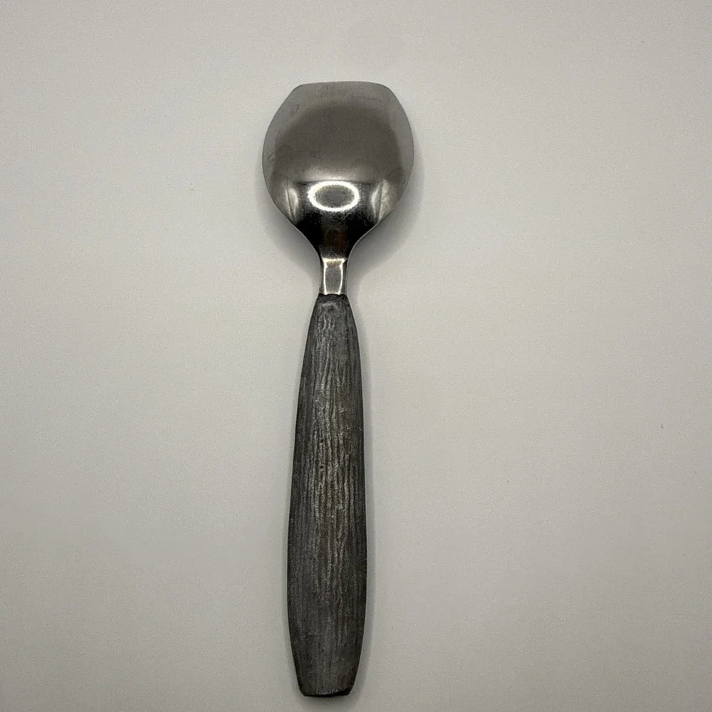 Vintage Aycock Aluminum Handle Flat Tip Serving Spoon MCM